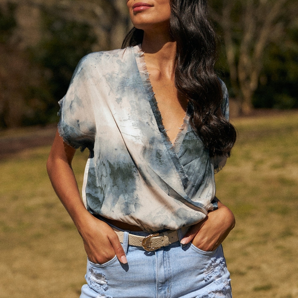 NWOT Fabrik Cruz Tie Dye Blouse